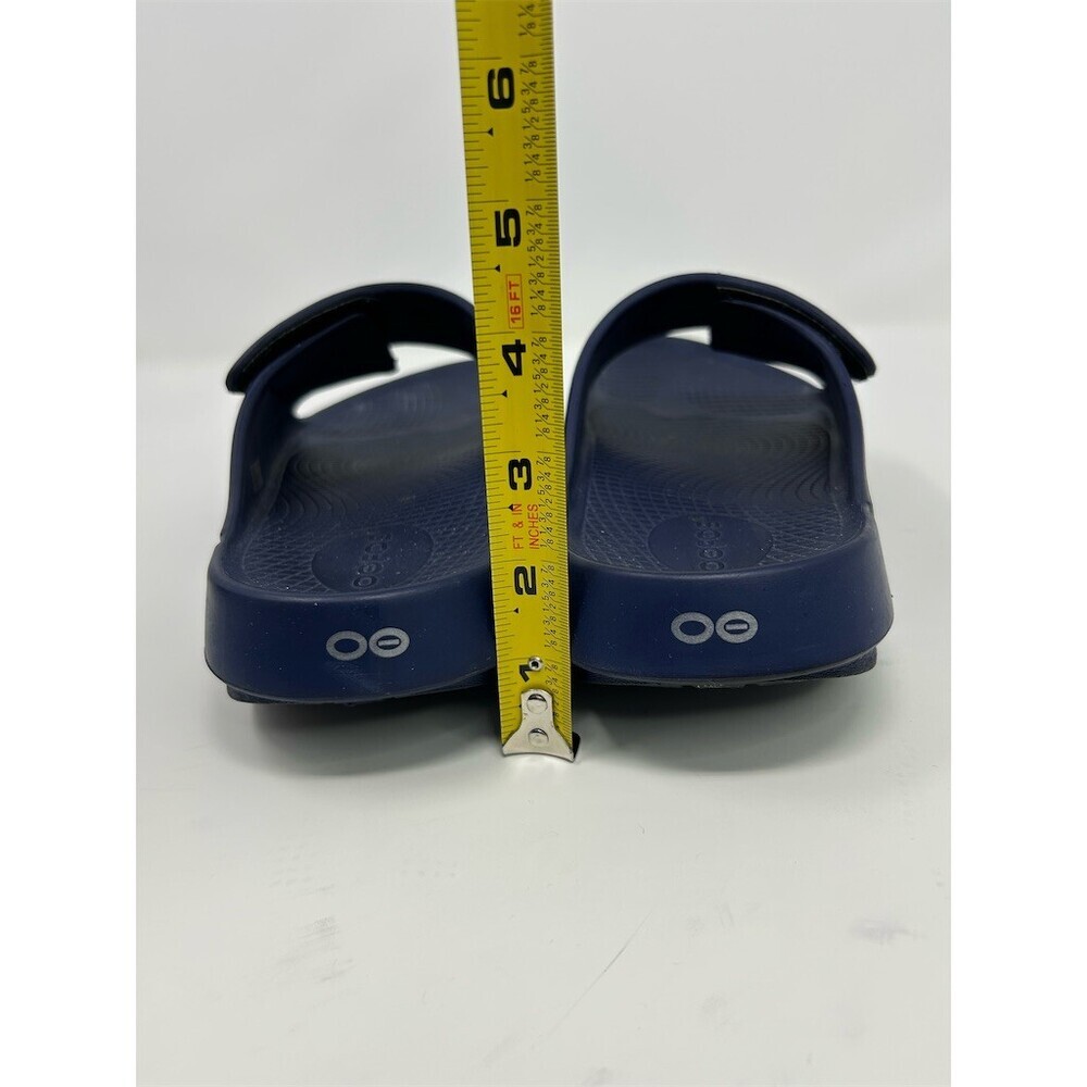 OOFOS OOahh Sport Flex Recovery Slide Sandals Unisex Navy Blue Size 41 - Picture 8 of 12